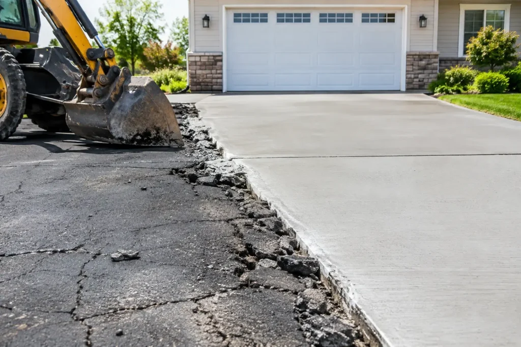 Cost to Remove Asphalt Driveway and Replace With Concrete